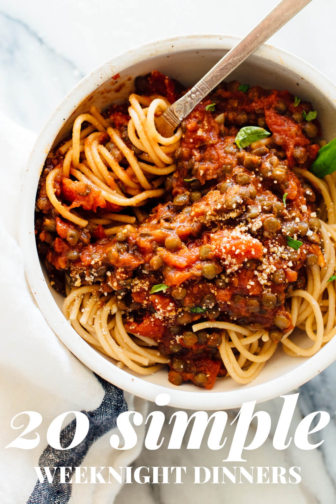 20 simple, fresh and healthy recipes for busy weeknights. All vegetarian. cookieandkate.com