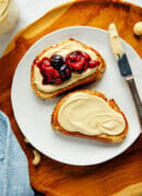 cashew butter on toast