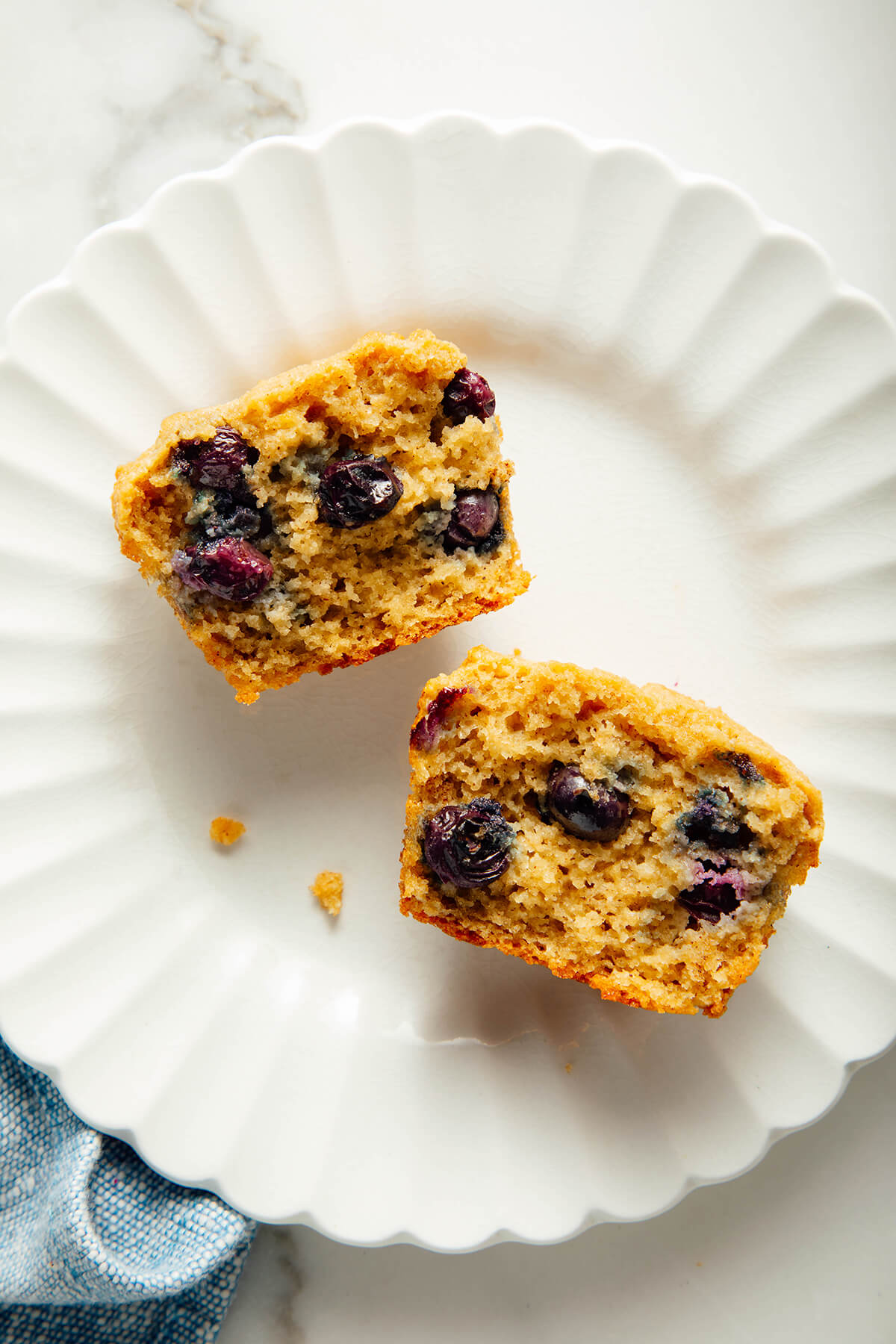 gluten-free blueberry muffins made with almond flour